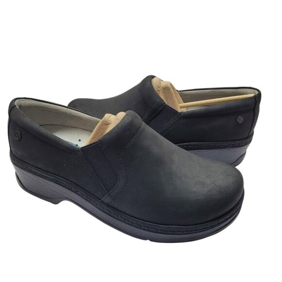 Klogs Naples Women's Size 11 Wide Width Black Oiled Leather Soft Toe Non-Slip - Picture 3 of 9